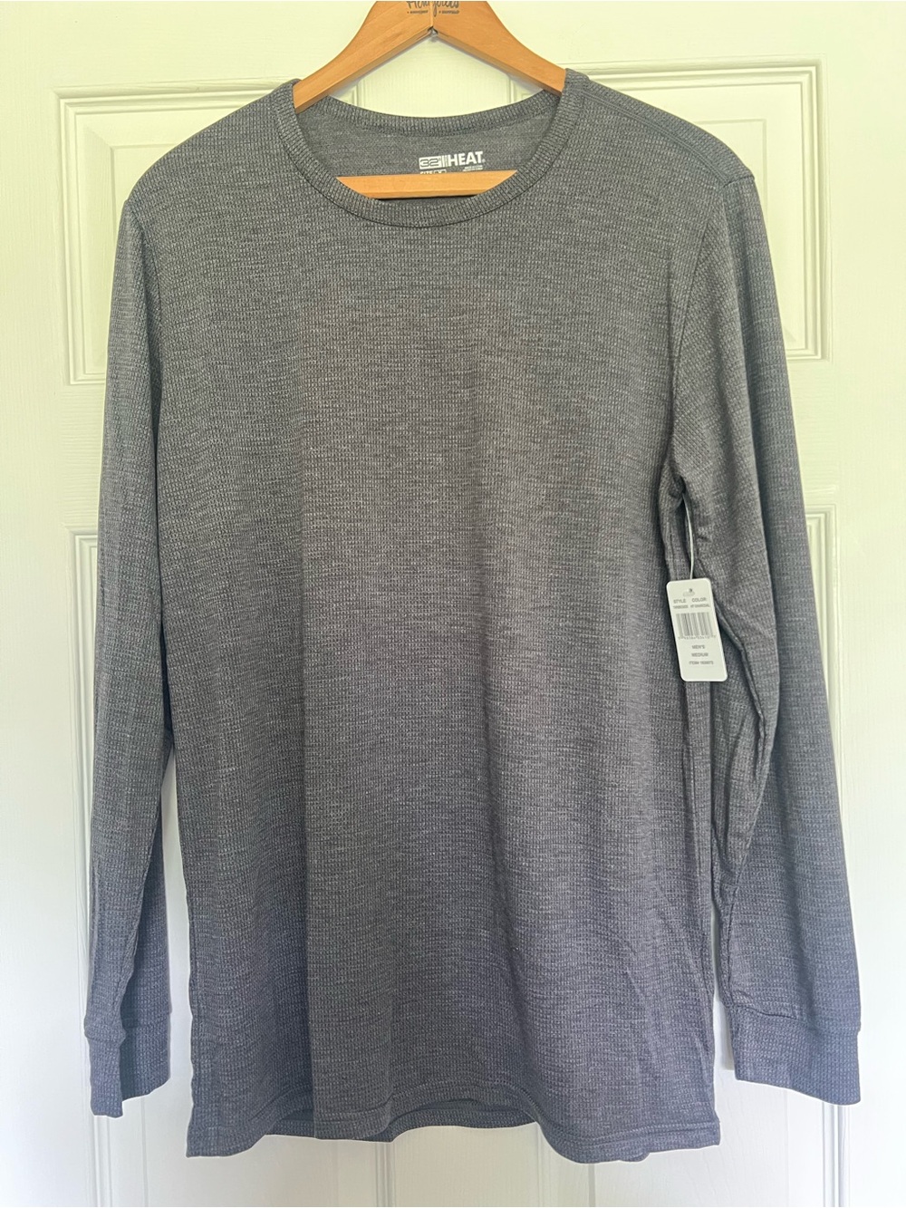 NWT 32 Degrees Men’s Heat Long Sleeve Waffle Thermal Shirt - Gray- M